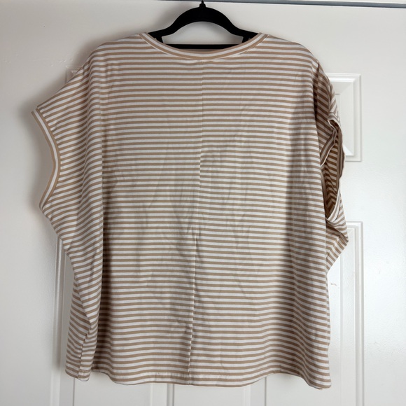 Miou Muse cream/tan stripe top sz medium - Picture 5 of 5